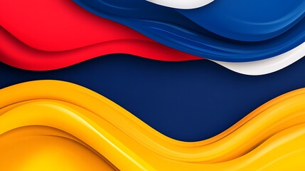 Naklejka premium Vibrant 3D Render of Flowing Paint: Abstract Art Design AI Generated