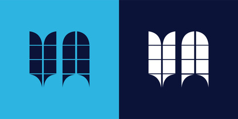 VA logo design with tile shape. Minimalist and modern vector illustration design suitable for business or brand