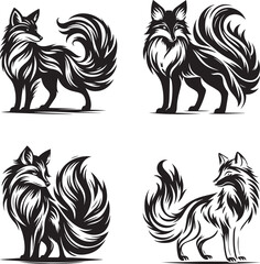 Obraz premium Stylized Fox silhouette 