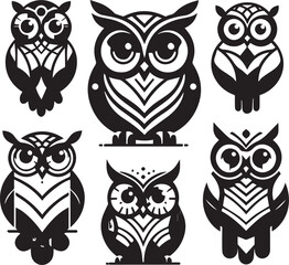 Fototapeta premium Geometric Owl Tattoo Designs