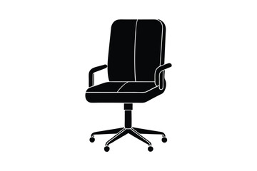 Silhouette of a office chair vector art illustration1.eps