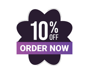 Special offer 10% off label or price tag