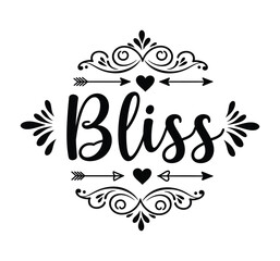 Beautiful  typography vector on white background, black and white Design