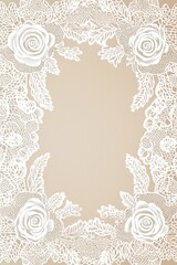 Decorative lace border background poster template