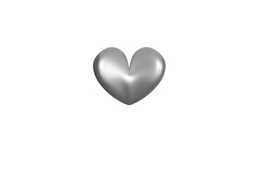 heart shaped heart, heart 3d render icon