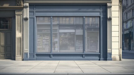 Empty Storefront on a City Street: A Blank Canvas for Business