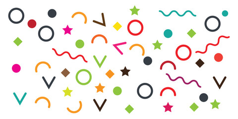 Set of abstract geometric shapes and textures for design layouts, Geometric Abstract Texture.