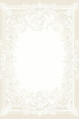 Fototapeta premium Decorative lace border background poster template