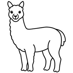 Minimalist Alpaca Vector