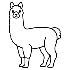Fototapeta premium Minimalist Alpaca Vector