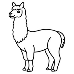 Minimalist Alpaca Vector