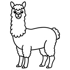 Minimalist Alpaca Vector