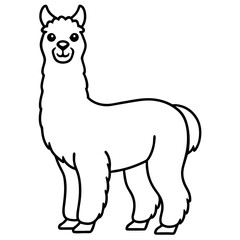 Minimalist Alpaca Vector