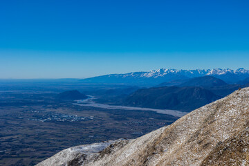Mount Cuarnan in an dry winter day