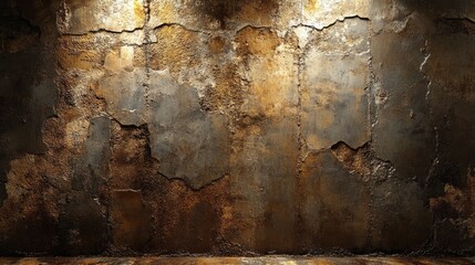 Fototapeta premium Cracked wall interior lighting