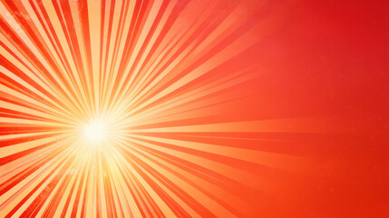 Bright sunburst pattern with vibrant orange and red rays radiating outward