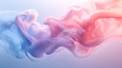 Obraz premium Abstract pastel smoke rings with delicate swirl patterns and soft colors on a dark background