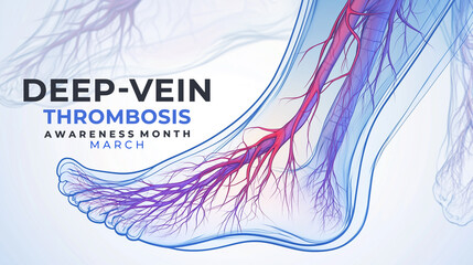 Deep-Vein Thrombosis Awareness Month. Thrombosis concept illustration.