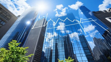 A sleek futuristic banner with a jagged financial graph, clean design, and plenty of space for professional content.