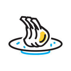  Vector multi color icon for Prime ribs