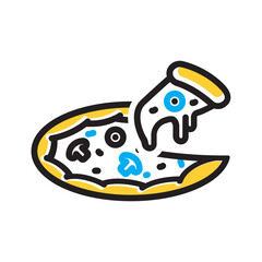  Vector multi color icon for Pizza