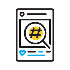  Vector multi color icon for Tagged post