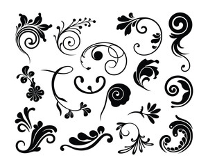 Minimalist Geometric Swirl Silhouette Vector Template