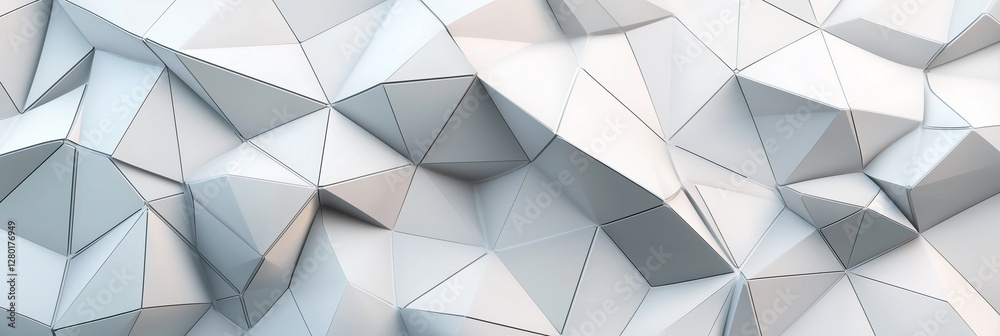 Poster white background with a lot of triangles. the triangles are all different sizes and angles. the imag