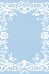 Decorative lace border background poster template