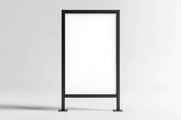 Blank outdoor advertising display mockup in a studio setting