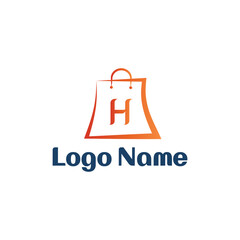 H letter ecommerce logo design