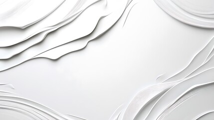 Obraz premium Abstract White Fluid 3D Render: Swirling Organic Forms AI Generated