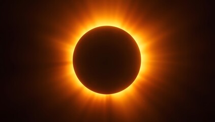 Glowing Sun and Earth in Space with Cosmic Light and Energy