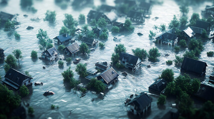 Flood disaster management presentations, educational materials on climate change, or marketing campaigns for insurance and recovery services related to natural disasters