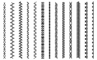 黒い装飾罫線のイラスト素材