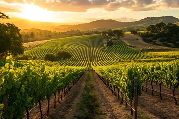Fototapeta premium vineyard in france