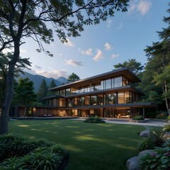 The beauty of nature and modern architecture combined in a stunning home