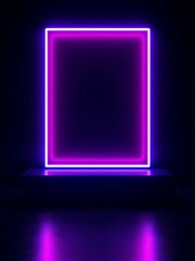 Neon Purple Frame on Platform