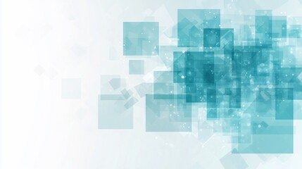 Fototapeta premium Abstract teal square background.