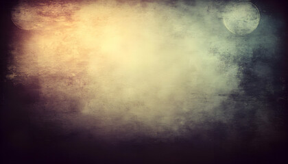 Fototapeta premium Grunge textured background with faded yellow and blue tones, perfect for adding text or design elements. Subtle circular highlights add depth.