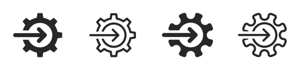 Integration vector icons set. Integration icon. Integration vector illustrations set