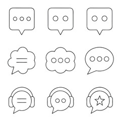 Chatting and Messaging Line Icons Pack