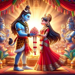 Spiritual Shivling Puja with Diyas and Flowers for Auspicious Sawan Month