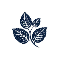 leaves silhouette logo vector line art logo design