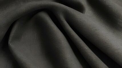 Obraz premium Black Hessian Fabric: Rustic Textile Texture Background