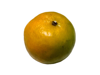 single tangerines, orange fruit with green, on a white background texture, isolation, pyramid of fruit
