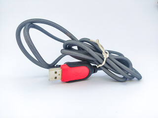usb cable isolated on white background