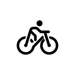 Bike Icon Logo Simple Minimalist.