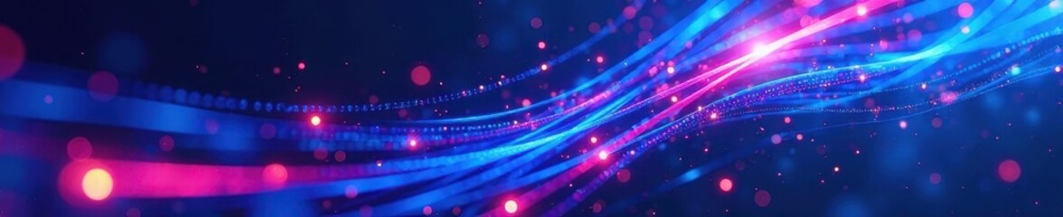 Obraz premium Interwoven blue and pink lines form a complex, dynamic geometric wallpaper design , network, minimalist