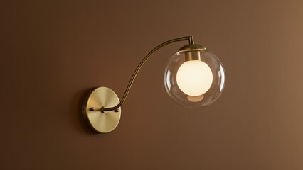 Wall-mounted glass globe lamp